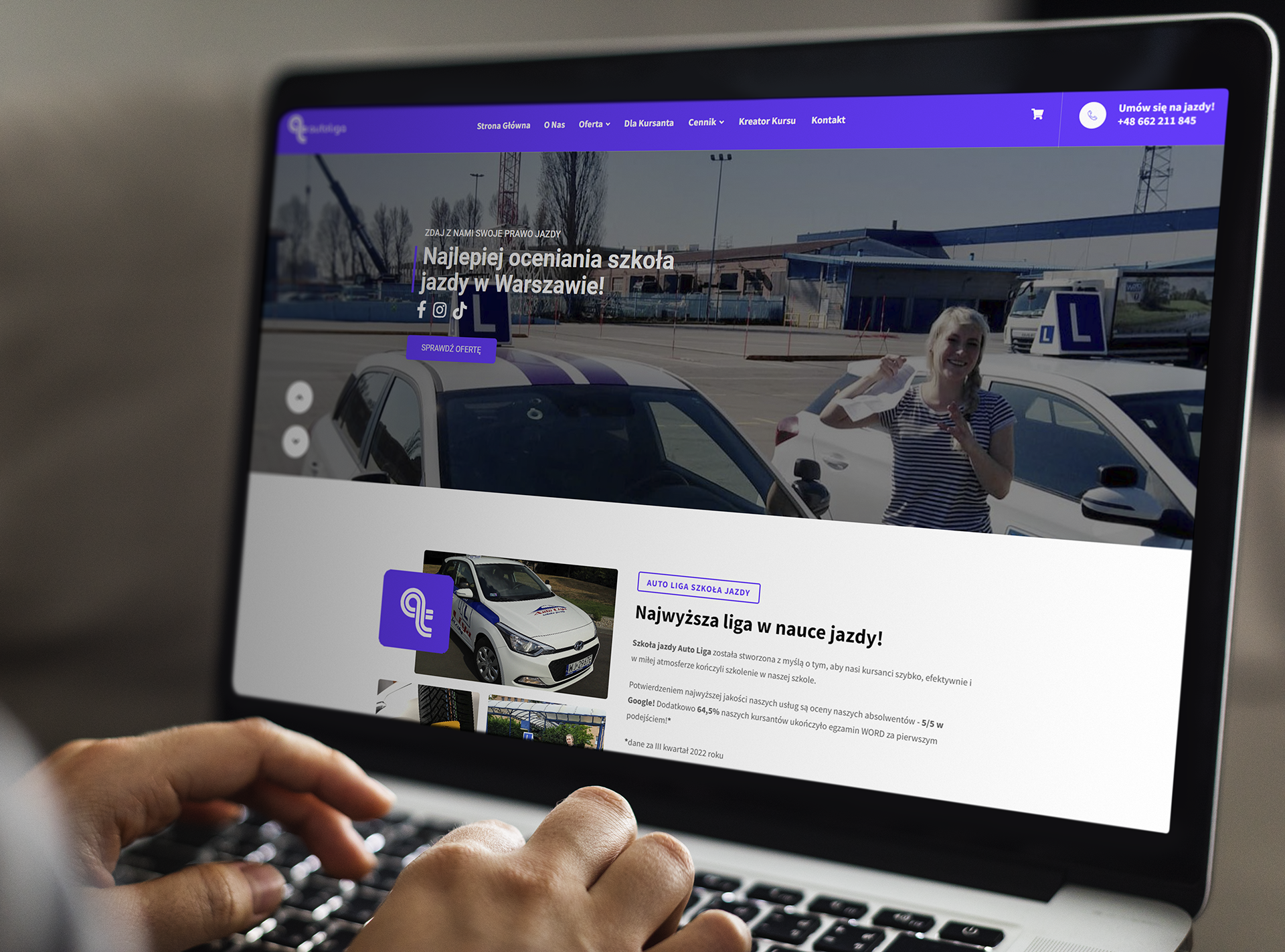 Website with WooCommerce for driving school